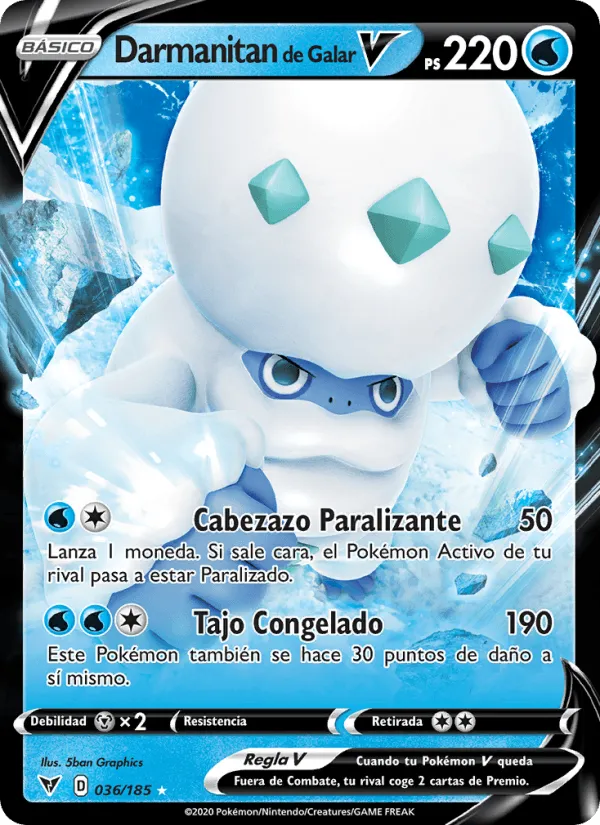 Darmanitan de Galar V · Voltaje Vívido 36/185
