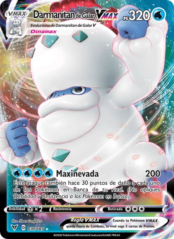 Darmanitan de Galar VMAX · Voltaje Vívido 37/185