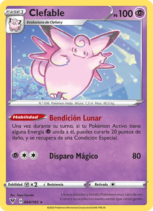 Clefable · Voltaje Vívido 64/185