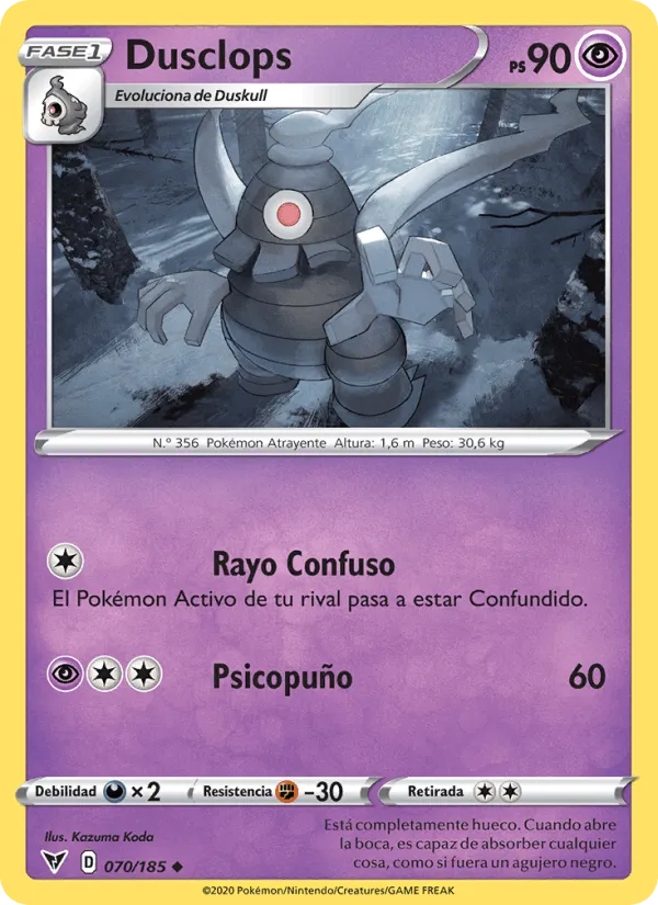 Dusclops · Voltaje Vívido 70/185