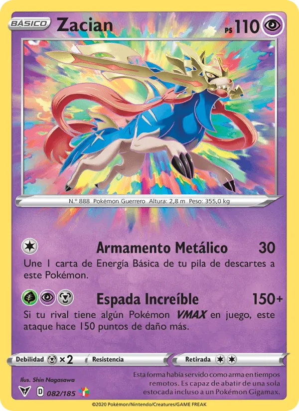 Zacian · Voltaje Vívido 82/185