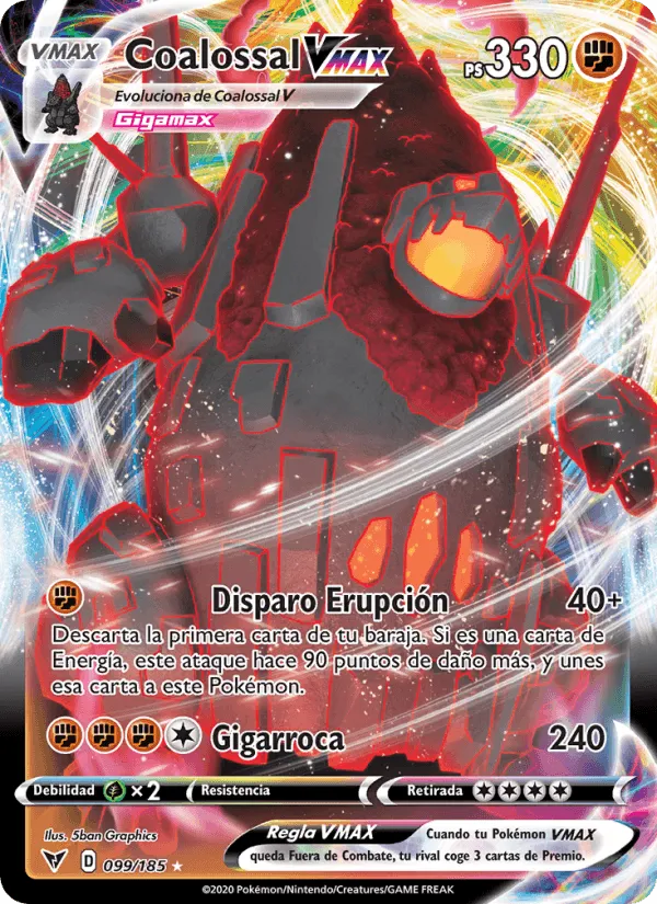 Coalossal VMAX · Voltaje Vívido 99/185