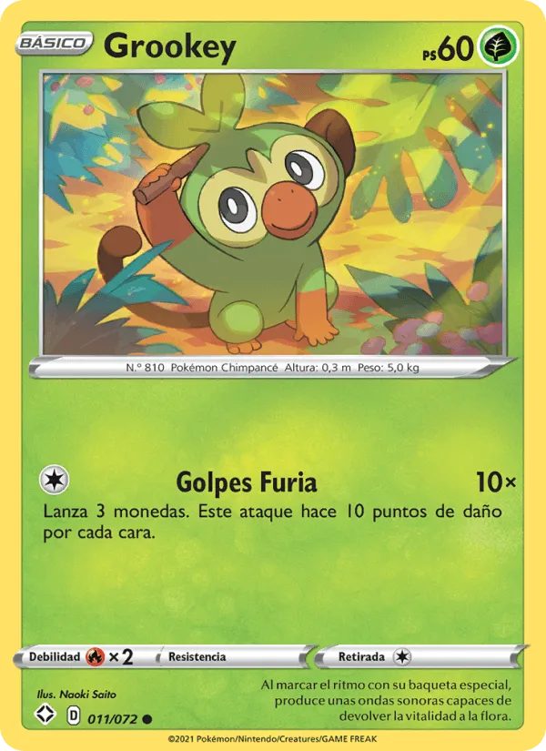 Grookey · Destinos Brillantes 11/72