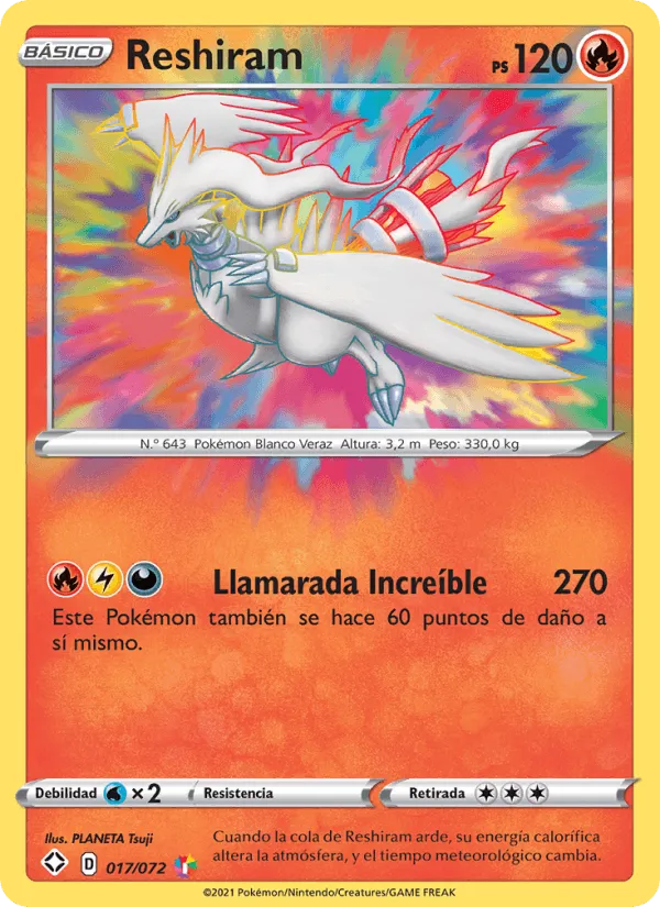 Reshiram · Destinos Brillantes 17/72