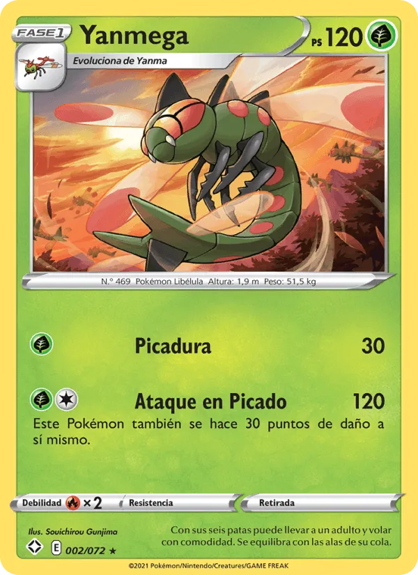 Yanmega · Destinos Brillantes 2/72