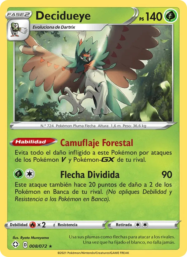 Decidueye · Destinos Brillantes 8/72