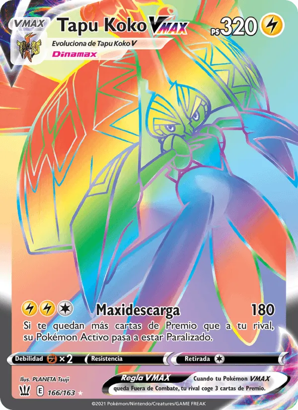 Tapu Koko VMAX · Estilos de Combate 166/163