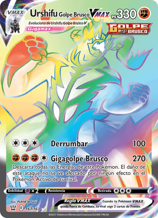 Urshifu Golpe Brusco VMAX · Estilos de Combate 167/163