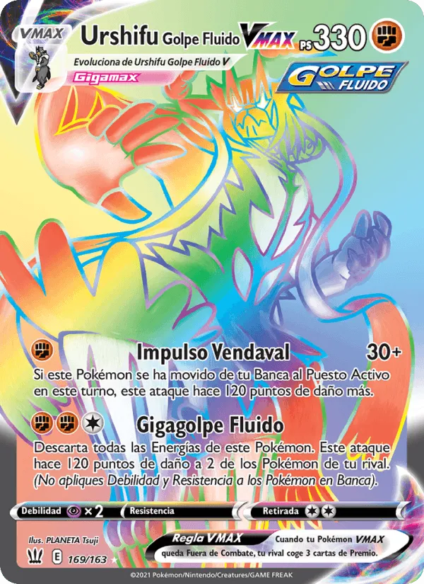 Urshifu Golpe Fluido VMAX · Estilos de Combate 169/163