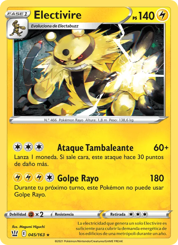 Electivire · Estilos de Combate 45/163
