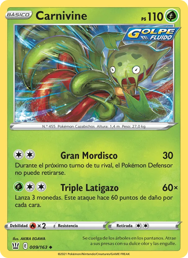 Carnivine · Estilos de Combate 9/163