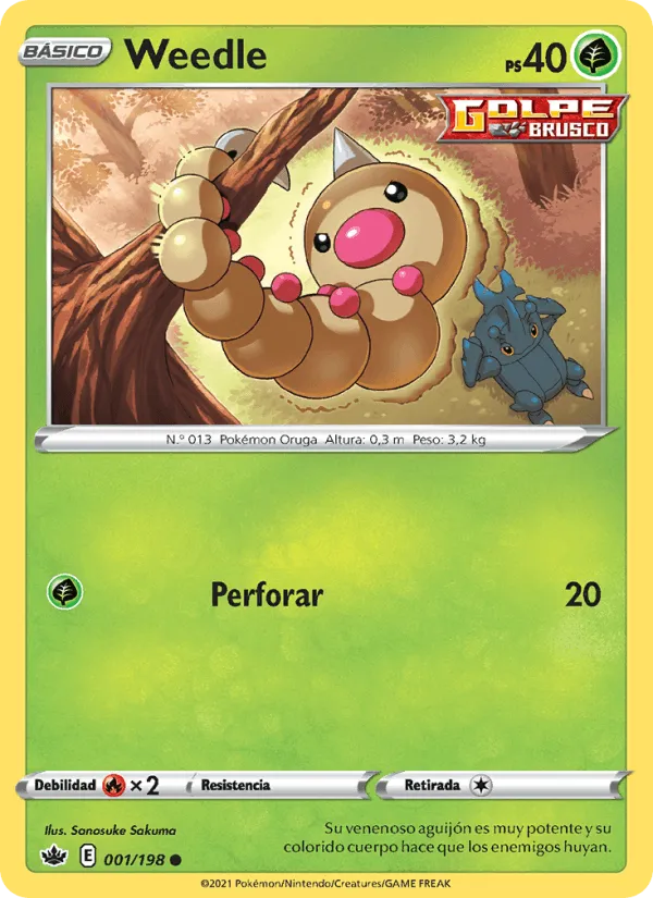 Weedle · Reinado Escalofriante 1/198