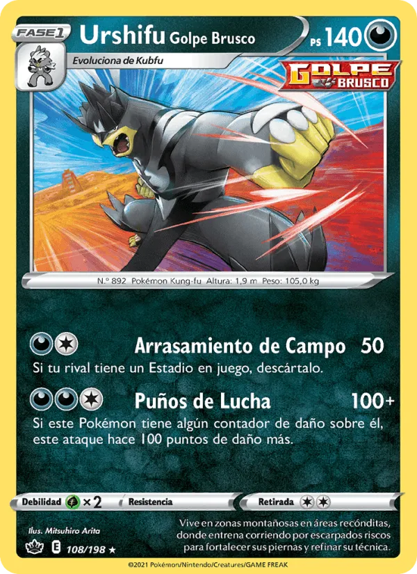 Urshifu Golpe Brusco · Reinado Escalofriante 108/198
