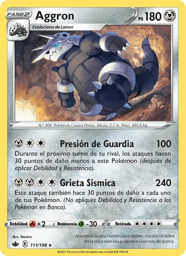 Aggron · Reinado Escalofriante 111/198