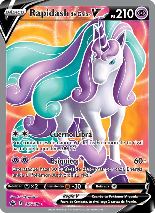 Rapidash de Galar V · Reinado Escalofriante 167/198