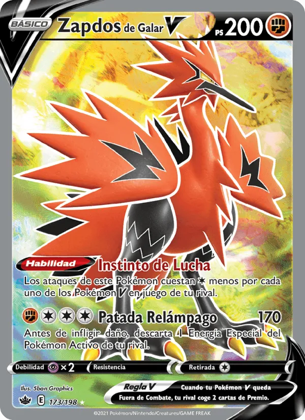 Zapdos de Galar V · Reinado Escalofriante 173/198