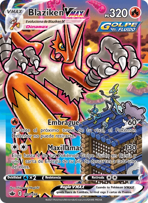 Blaziken VMAX · Reinado Escalofriante 201/198