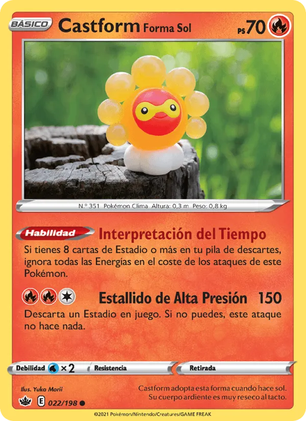 Castform Forma Sol · Reinado Escalofriante 22/198