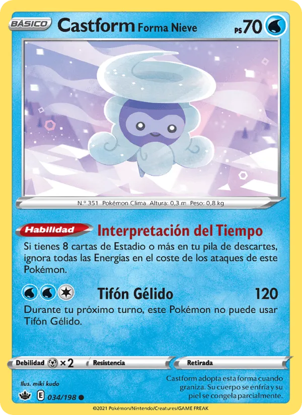 Castform Forma Nieve · Reinado Escalofriante 34/198