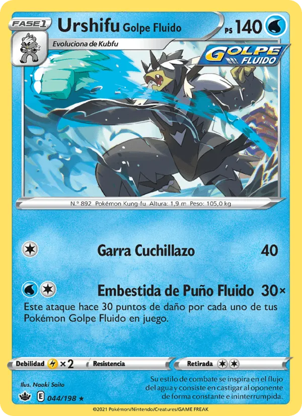Urshifu Golpe Fluido · Reinado Escalofriante 44/198