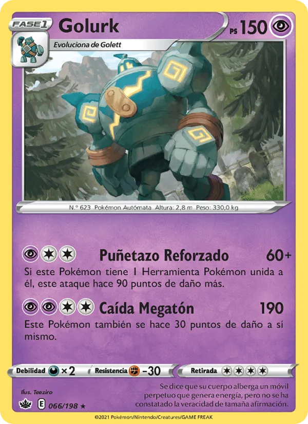 Golurk · Reinado Escalofriante 66/198