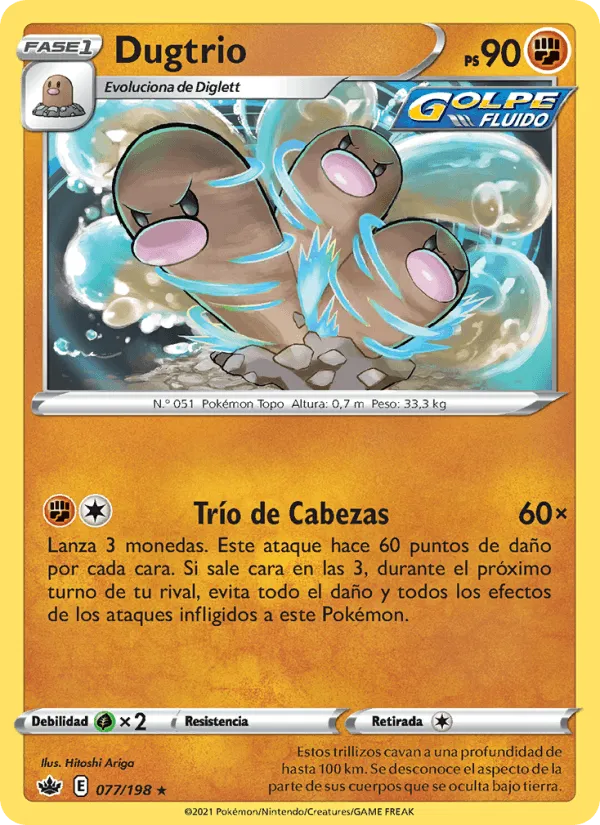 Dugtrio · Reinado Escalofriante 77/198