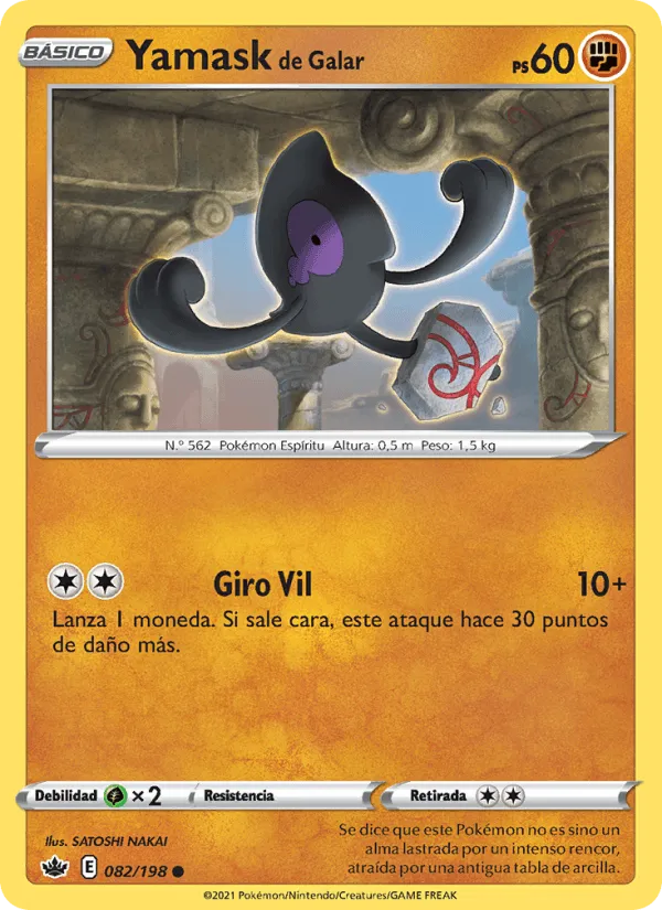 Yamask de Galar · Reinado Escalofriante 82/198