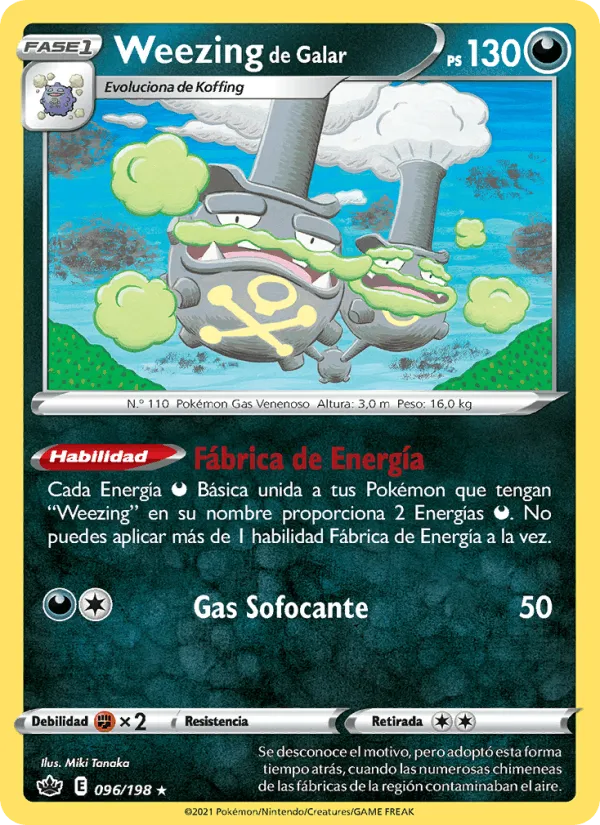 Weezing de Galar · Reinado Escalofriante 96/198