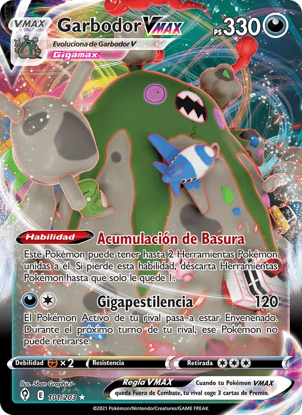 Garbodor VMAX · Cielos Evolutivos 101/203