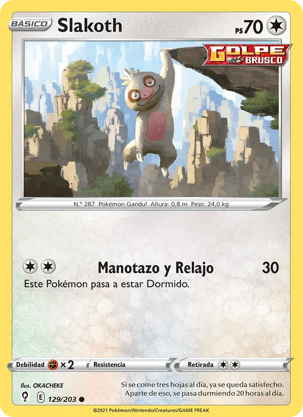 Slakoth · Cielos Evolutivos 129/203