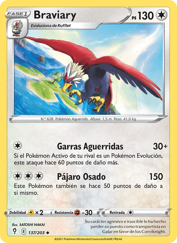 Braviary · Cielos Evolutivos 137/203