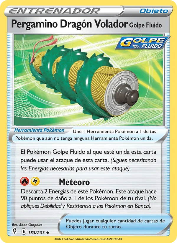 Pergamino Dragón Volador Golpe Fluido · Cielos Evolutivos 153/203
