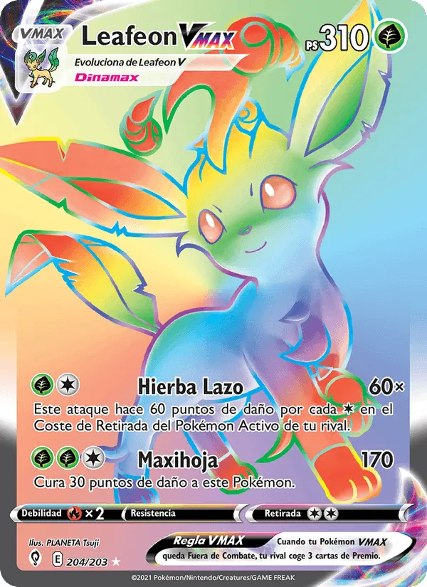 Leafeon VMAX · Cielos Evolutivos 204/203