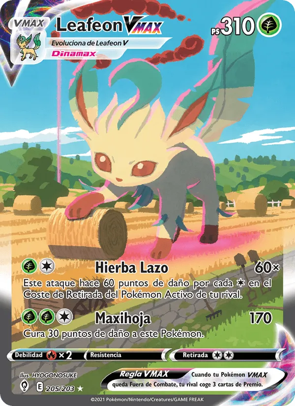 Leafeon VMAX · Cielos Evolutivos 205/203