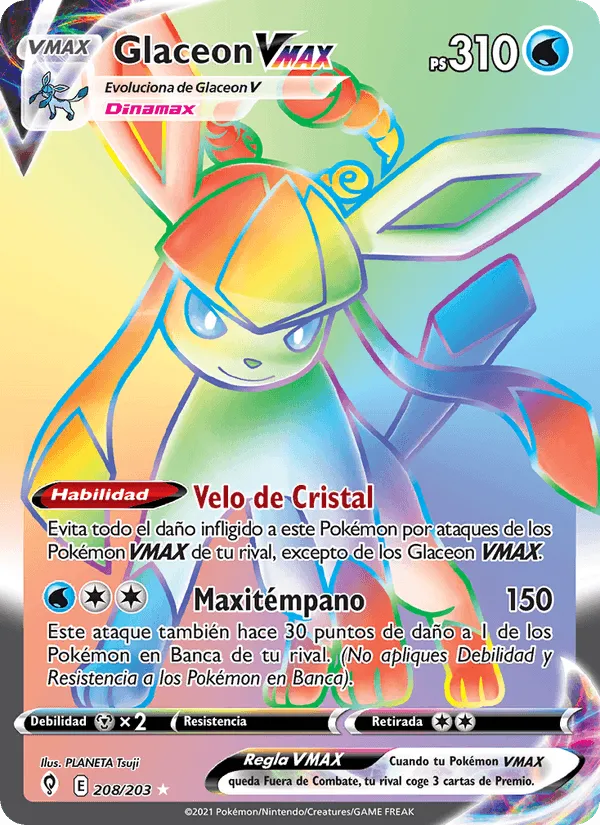 Glaceon VMAX · Cielos Evolutivos 208/203