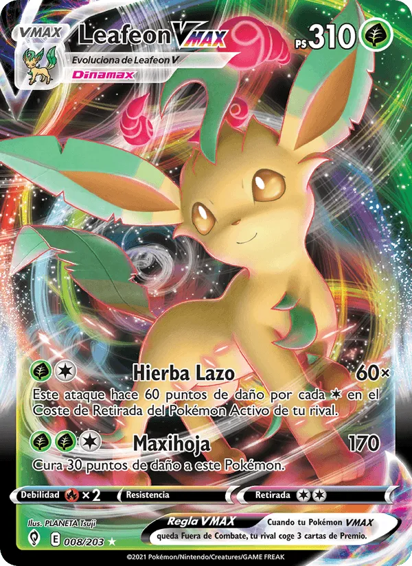 Leafeon VMAX · Cielos Evolutivos 8/203