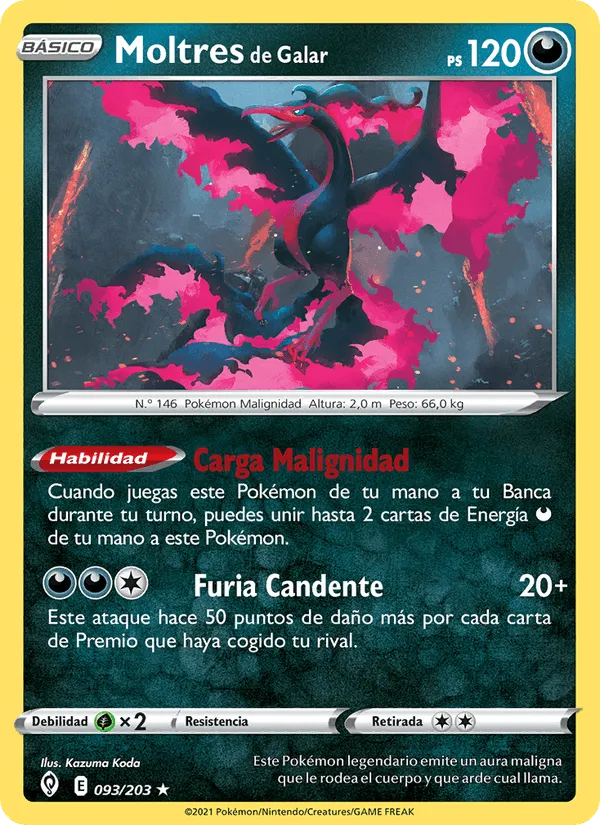 Moltres de Galar · Cielos Evolutivos 93/203