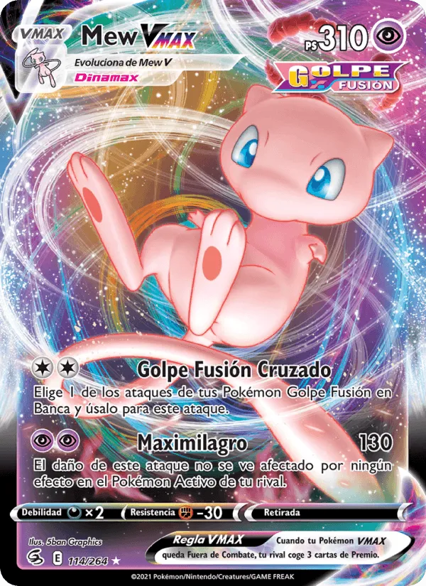 Mew VMAX · Golpe Fusión 114/264