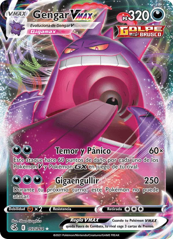 Gengar VMAX · Golpe Fusión 157/264