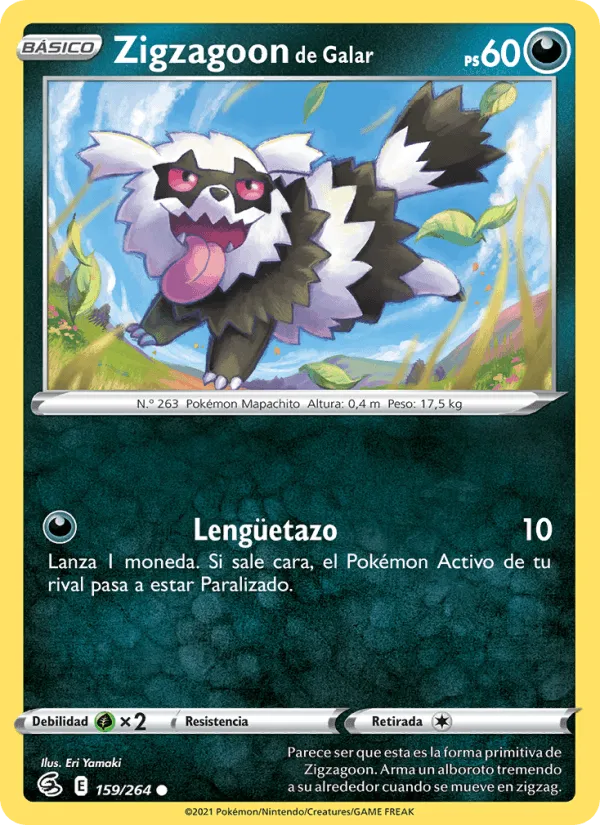 Zigzagoon de Galar · Golpe Fusión 159/264