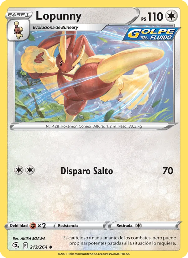 Lopunny · Golpe Fusión 213/264