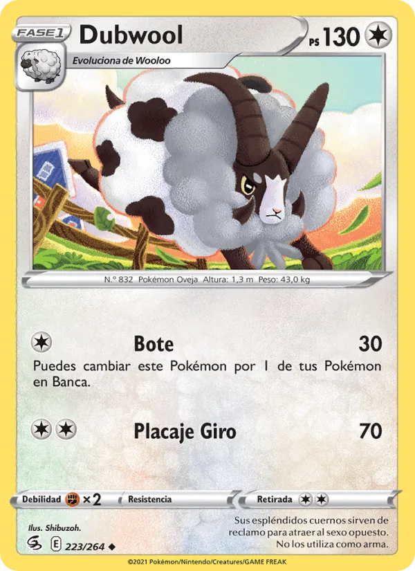 Dubwool · Golpe Fusión 223/264