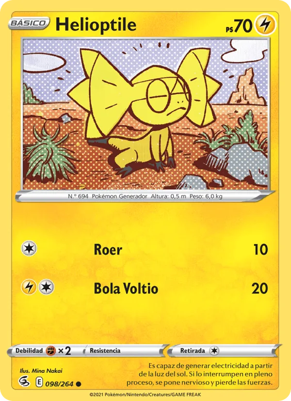 Helioptile · Golpe Fusión 98/264