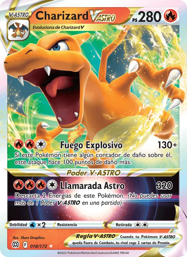 Charizard V-ASTRO · Astros Brillantes 018/172