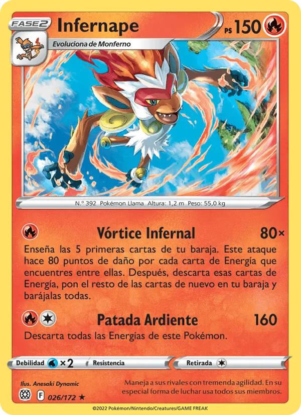 Infernape · Astros Brillantes 026/172