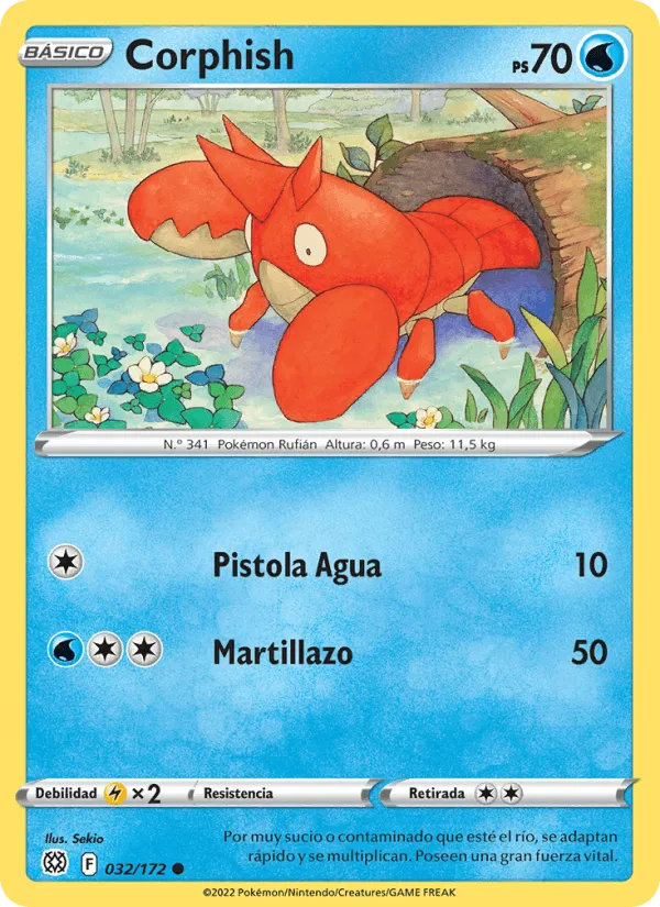 Corphish · Astros Brillantes 032/172