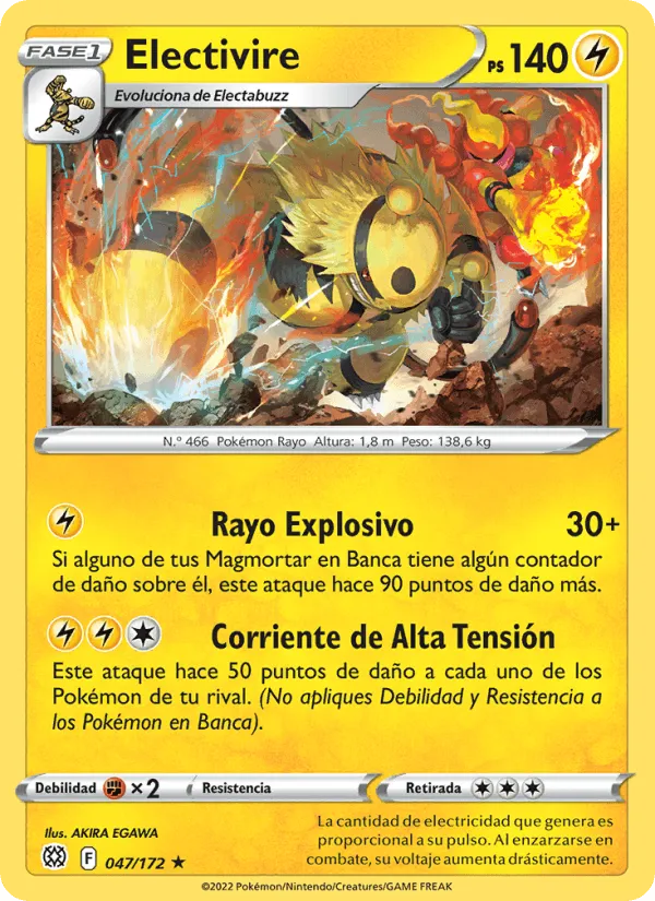 Electivire · Astros Brillantes 047/172