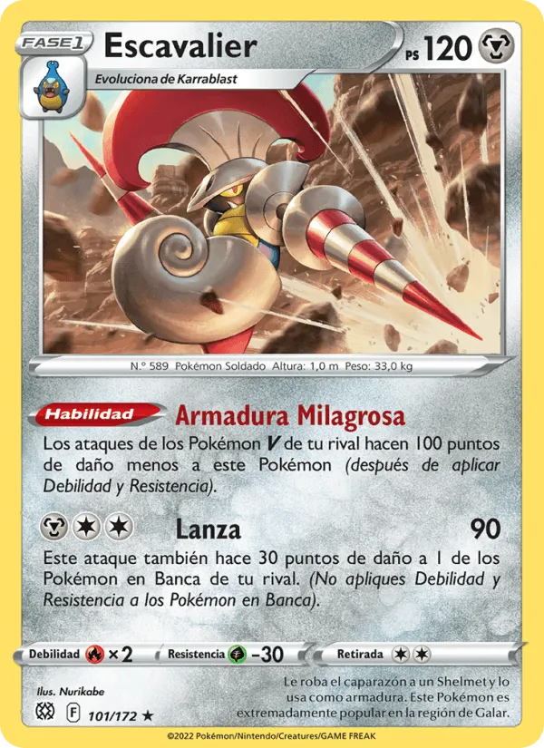Escavalier · Astros Brillantes 101/172