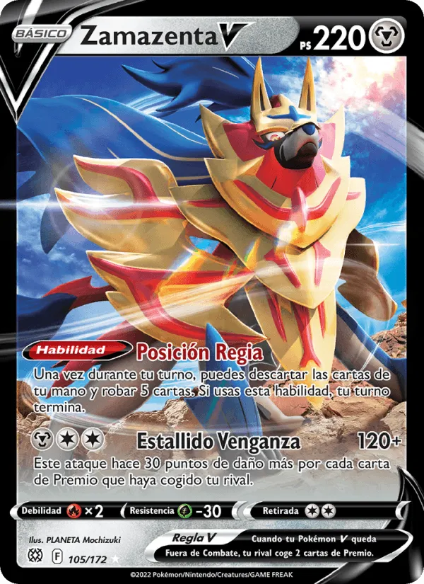 Zamazenta V · Astros Brillantes 105/172