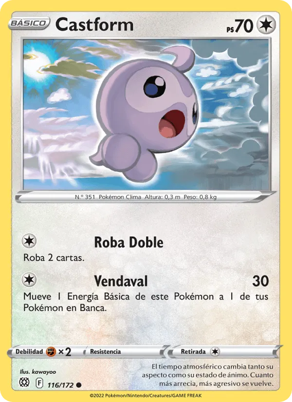 Castform · Astros Brillantes 116/172